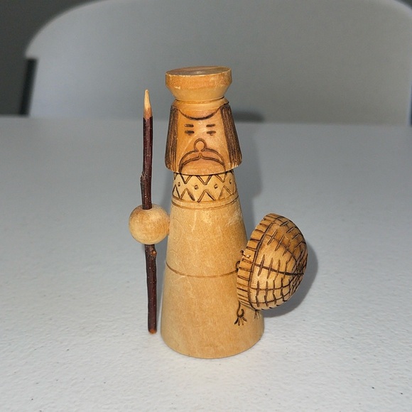 Vintage Russian Warrior Carved Figurine - Picture 1 of 7